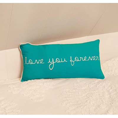 Coussin Love Forever turquoise